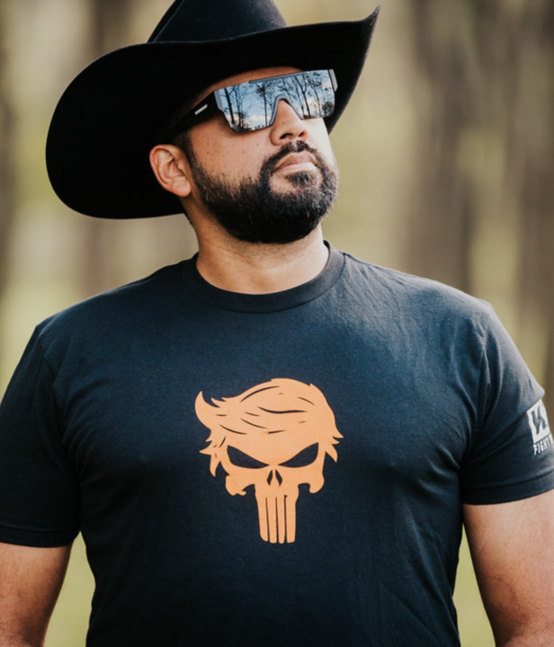 Orange Man BAD Black T-Shirt - Image 3