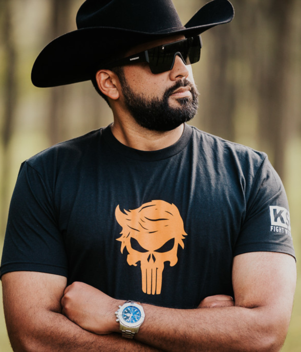 Orange Man BAD Black T-Shirt - Image 4