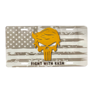 Orange Man Bad Punisher License Plate